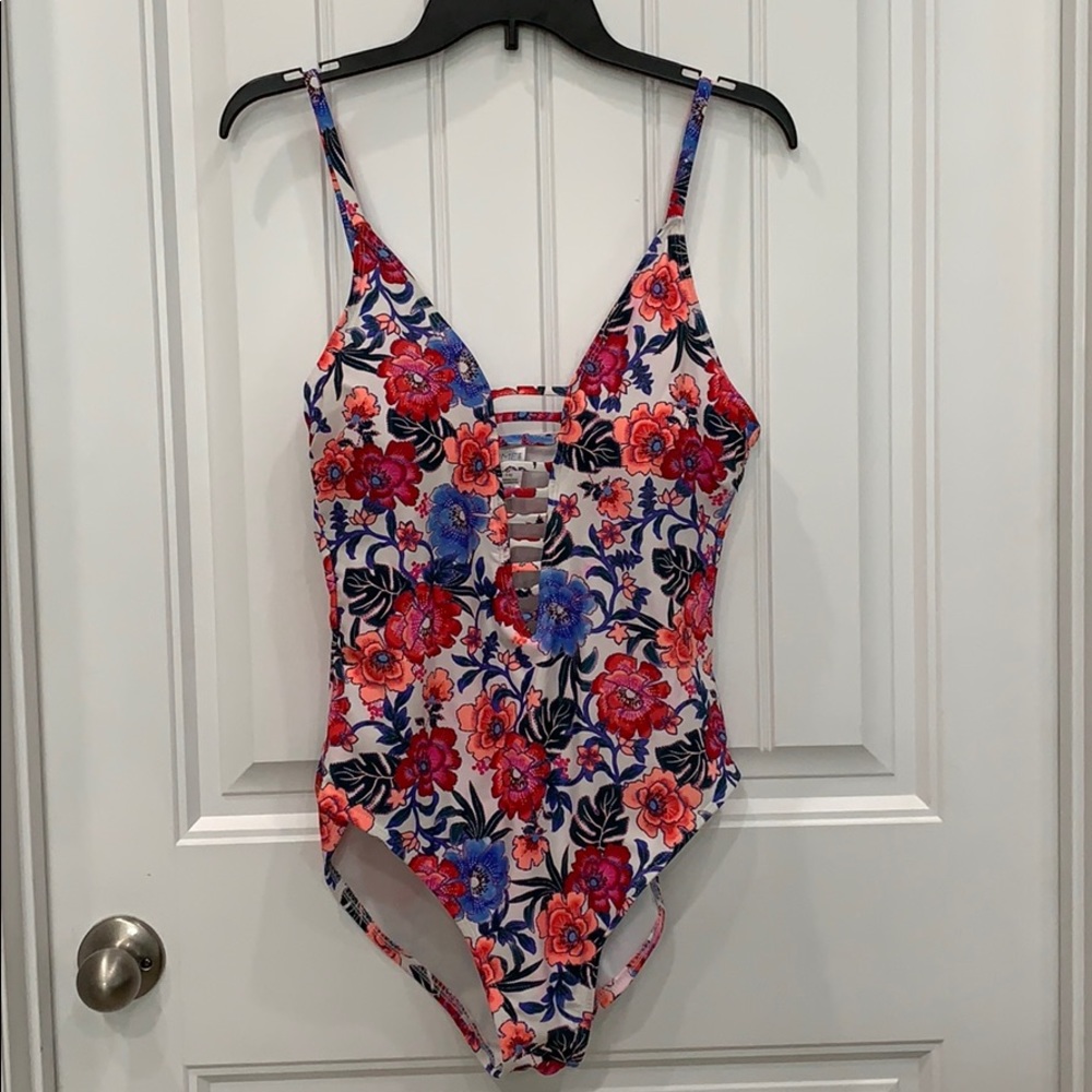 Colorful one piece bathing suit! 💜